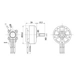 Vendite calde FlashHobby A2807 2807 1500KV motore a coppia elevata outrunner brushless motore a corrente continua per multicopter auto giocattolo FPV da corsa